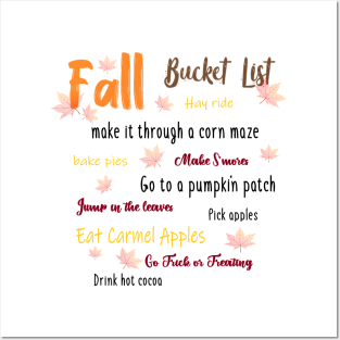 Fall Bucket List Posters and Art